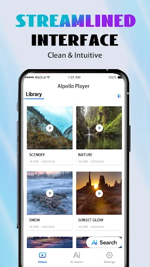 AIpollo Player：AI Smart Search Screenshot 1