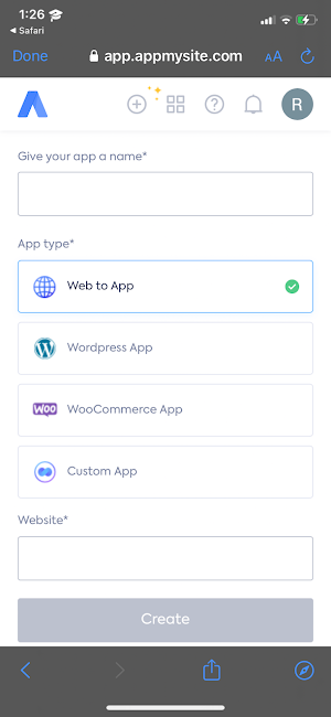 App builder Screenshot 2