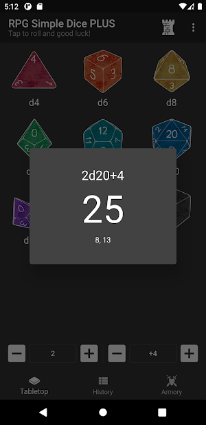 RPG Simple Dice PLUS Screenshot 1