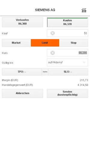 flatex AT CFD2GO Screenshot 2