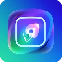 AI Photo Editor Neon Glitch