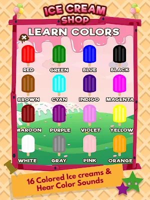 Learning Colors Ice Cream Shop Screenshot 0