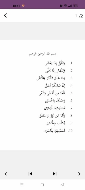 سورة الليل : سورة الليل كاملة Screenshot 0