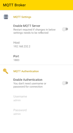 MQTT Broker Screenshot 0