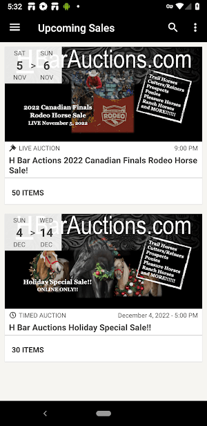 H Bar Auctions Screenshot 0