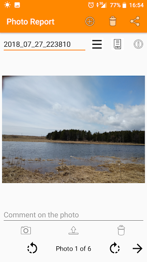 Photo Report in pdf - creation and sending Screenshot 1