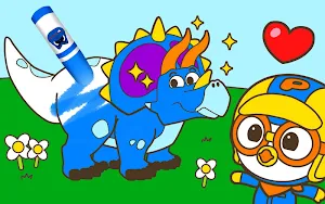 Pororo Dinosaur Sketchbook - Kids Painting Screenshot 3