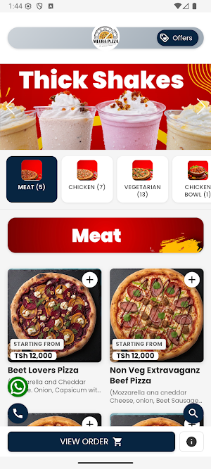 Meera Pizza Screenshot 1