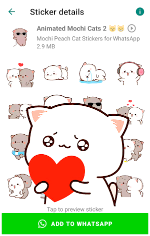 Animated Mochi Cat Stickers Screenshot 1