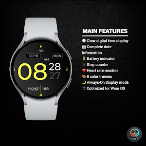 Digital Time - watch face Screenshot 1