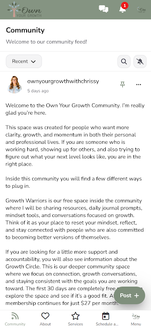 Own Your Growth Community Screenshot 0
