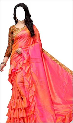 Women Fashion Ruffle Sarees Screenshot 1