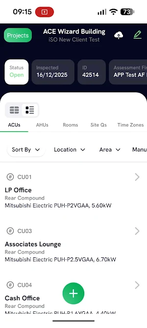 ACE Wizard TM44 AC Inspections Screenshot 1