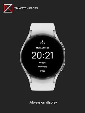 Black Fitness Watch Face Screenshot 2