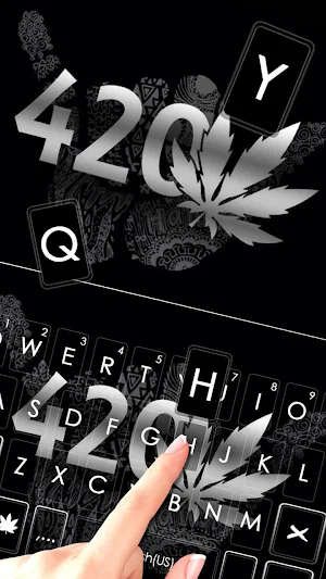 Metal Weed 420 Keyboard Theme Screenshot 1