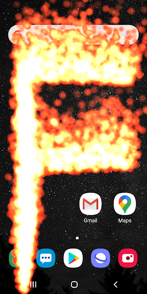 Fire in Phone Simulator - Draw Flames on a Screen Screenshot 0