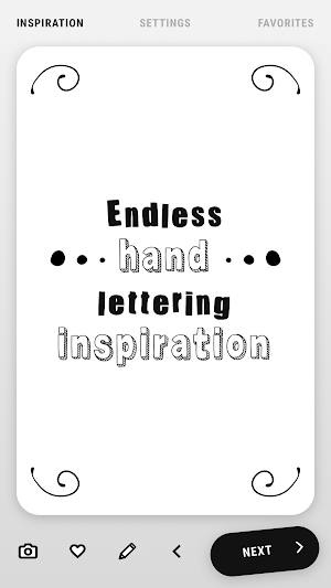 Hand lettering generator for ideas and inspiration Screenshot 1