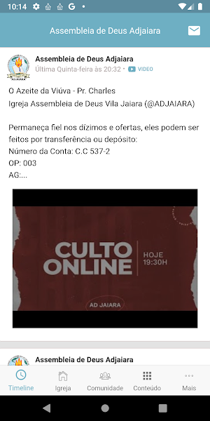 Assembléia de Deus Adjaiara Screenshot 1