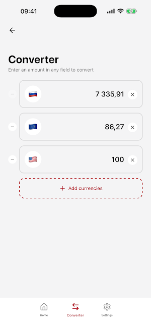 Exchange Rates Russia Screenshot 3