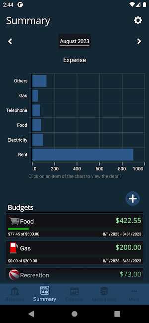 My Accounts and Expenses Screenshot 2