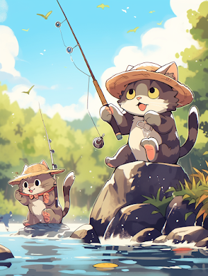 Cat Fishing Idle Screenshot 1