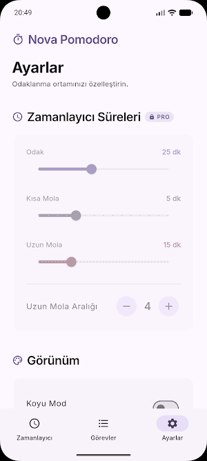 Nova Pomodoro Screenshot 2