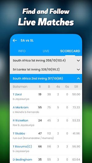 Live Cricket Score - Live Line Screenshot 3
