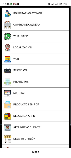Hilario Climatización. Screenshot 1