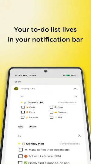 Tickdrop | Notification to-do Screenshot 0