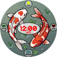 Pixel Koi Fish Watch Face