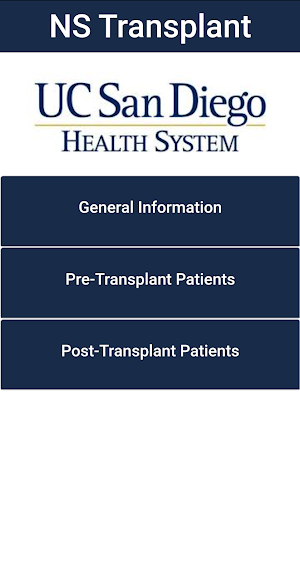 UCSD Transplant Clearinghouse Screenshot 0