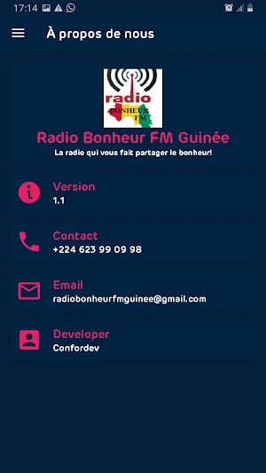 Radio  Bonheur FM Guinée Screenshot 3