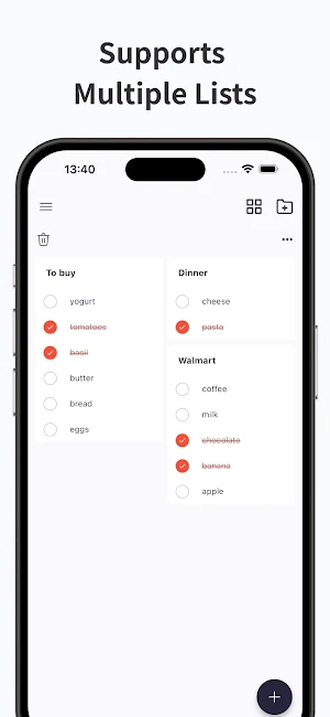 Simple Grocery List, Shopping Screenshot 1