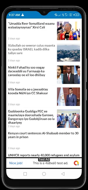 Somalian Wararka - Somali News Screenshot 1