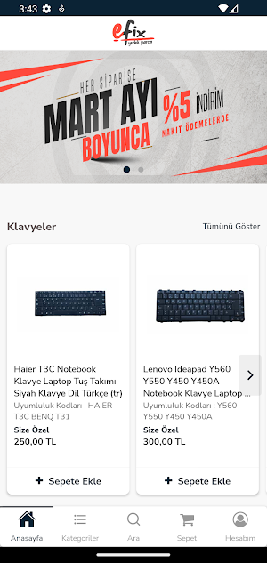 EfixYedekParça: Parça Deposu Screenshot 0