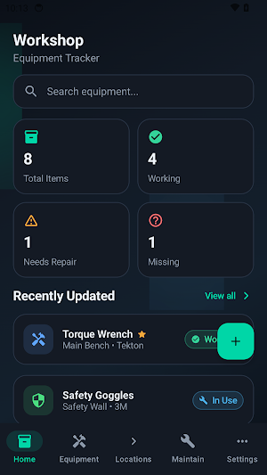 Workshop Equipment Tracker Screenshot 2