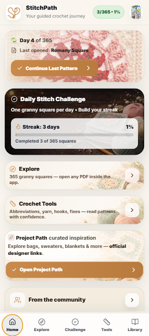 Stitch Path: Crochet Tools Screenshot 0