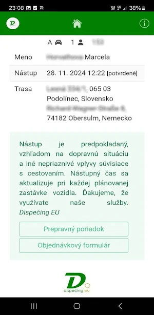 Dispecing.eu - Cestujúci Screenshot 1