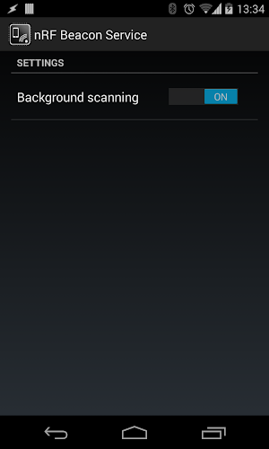 nRF Beacon Service Screenshot 0
