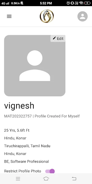 Vivagham Matrimony App Screenshot 2