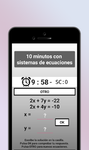 10 Minutos con Sistemas Ecuaci Screenshot 3