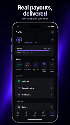 Earnsy: Earn Cash & Play Games Screenshot 1