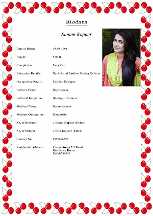 Basic Marriage Biodata Maker App Screenshot 1