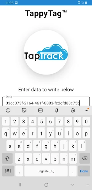 TappyTag Demo Screenshot 1