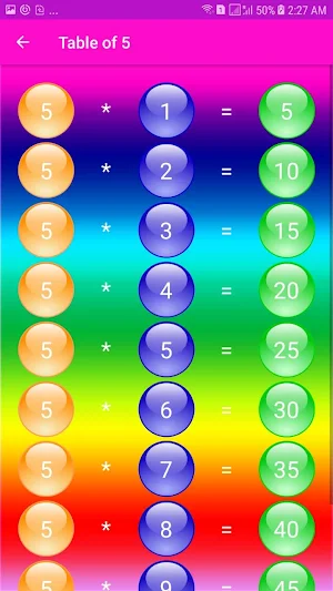 Multiplication Table with Voic Screenshot 2