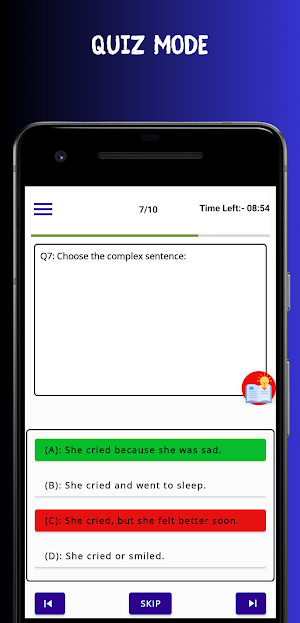 English grammar quiz Screenshot 2
