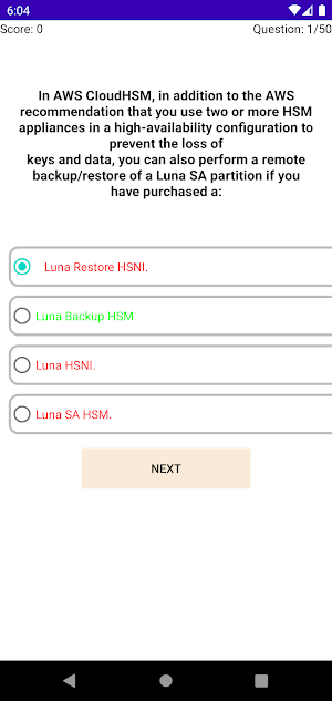 AWS SAA C03 Practice Question Screenshot 2