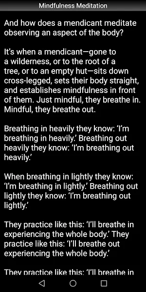 Mindfulness Meditation Sutta Screenshot 2