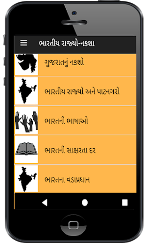 IndiaCapitalsStatesMapGujarati Screenshot 1