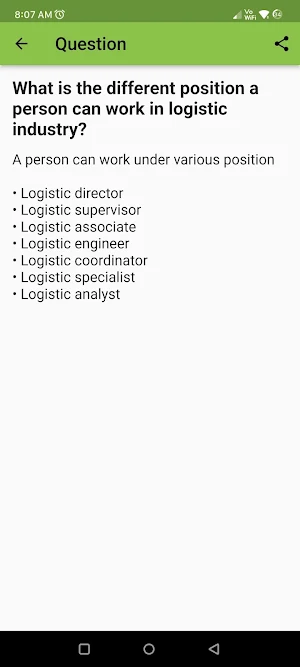 Logistics Interview Question Screenshot 2